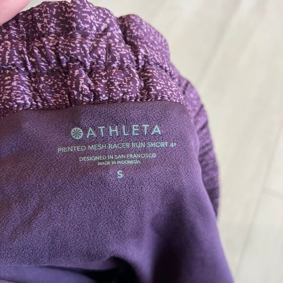 Athleta Womens Shorts Printed Mesh Racer Run Mid Rise Elastic waistband size s - Picture 8 of 11